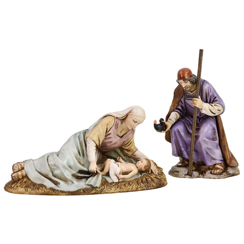 Nativity St. Joseph seated and Mary reclining 13 cm Landi