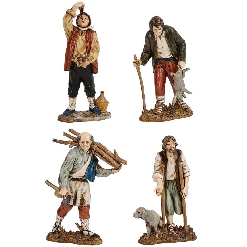 Set de 4 personajes Napolitanos de 12 cm Landi