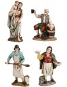 Set 4 statue 12 cm Landi Moranduzzo Mondo Presepi