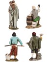 Set 4 statue 12 cm Landi Moranduzzo Mondo Presepi