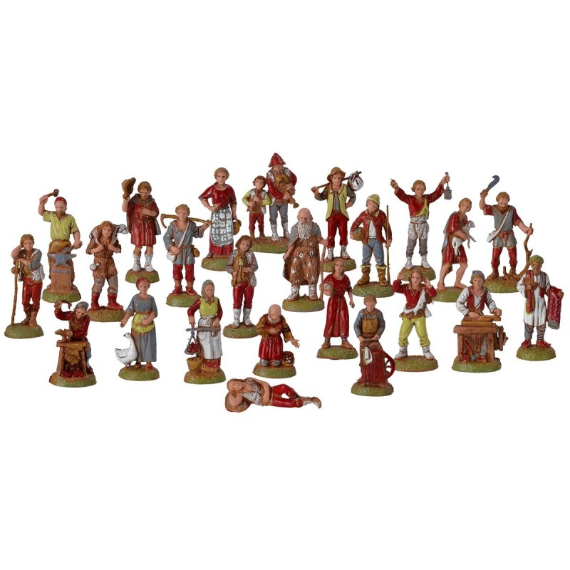 Conjunto de 24 estatuas Landi Moranduzzo serie de 6 cm Figuras para belén