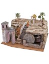 Presepe Pasquale cm 50x49x25 h completo di statue 9 cm