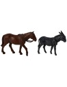 Set cavallo e asino serie 6 cm Landi Moranduzzo