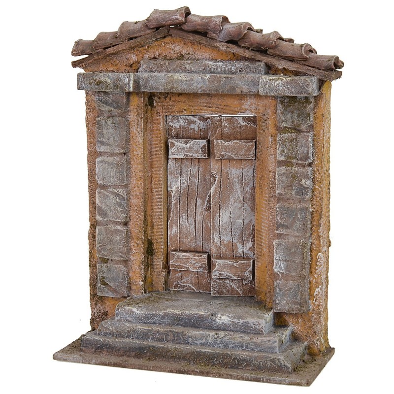 Facciata con porta cm 15x6,5x20 h per statue 8-10 cm