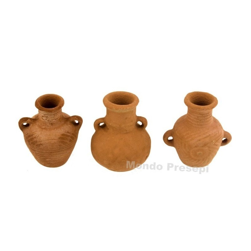 Set 3 amphorae cm 3,5 h.