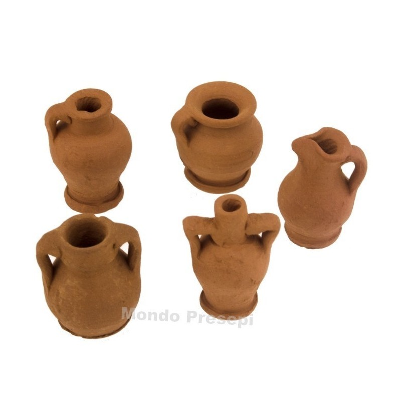 Set 5 amphorae h. 1.7-1.5 cm