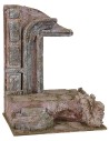 Rudere di tempio antico cm 19,5x14,5x25 h per statue 10 cm