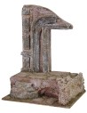 Rudere di tempio antico cm 19,5x14,5x25 h per statue 10 cm