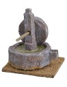 Molino de piedra para pesebre de 8x6x8 cm, estatuas, corcho