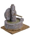 Molino de piedra para pesebre de 8x6x8 cm, estatuas, corcho