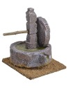 Molino de piedra para pesebre de 8x6x8 cm, estatuas, corcho