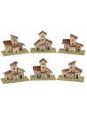 Set 6 casette per presepe cm 10x5x8 h