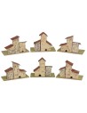 Set 6 casette per presepe cm 10x5x8 h