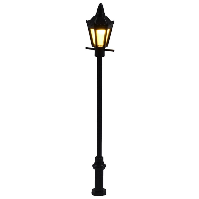 8 cm street lamp with lantern and 3V led warm light