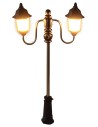 Street lamp 7 cm with double lantern and 3V LED light