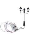 Lampione da strada cm 7 con doppia lanterna e luce led 3V