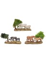 Conjunto de 3 grupos de animales serie 8 cm Landi Moranduzzo serie