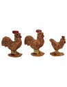 Conjunto de 3 gallinas para estatuas de 5-6-6,5 cm Mondo Presepi