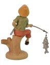 Pescador con pez 10 cm lux en pvc Mundo Pesebres