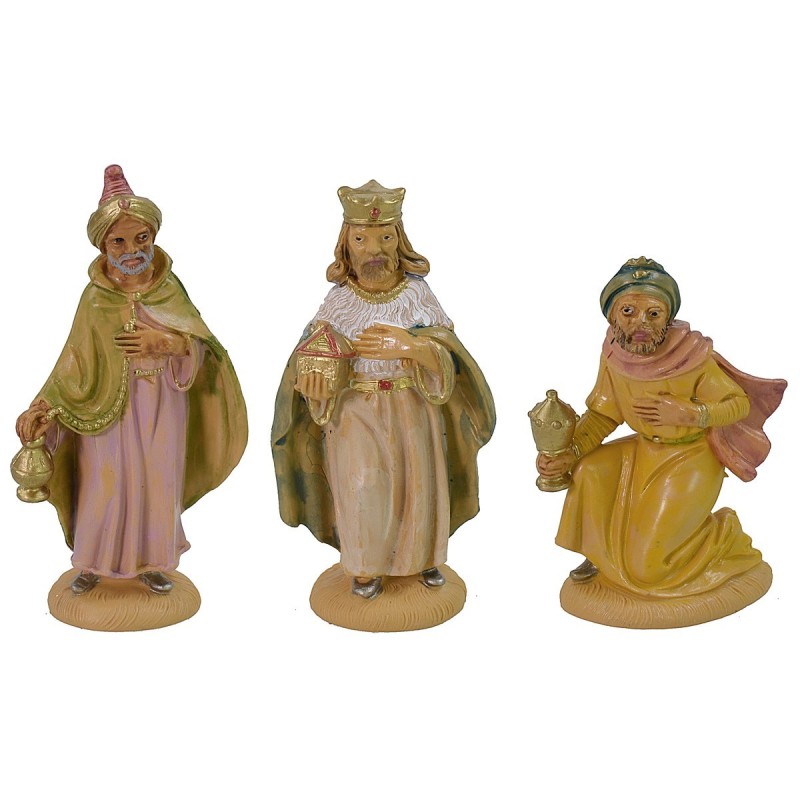 Tres Reyes Magos 10 cm lux en pvc Mundo Pesebres