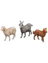 Set 4 pecore capra e cane serie 13 cm Landi Moranduzzo