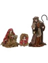 Natività 3 soggetti in resina h 30 cm