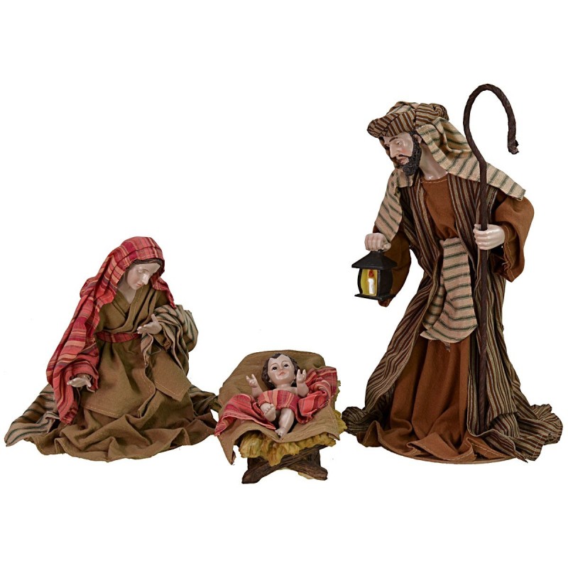 Natividad 3 figuras en resina h 30 cm | Mundo Pesebres