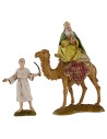 Tres Reyes Magos a camello con camelleros serie 10 cm Landi