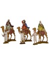 Tres Reyes Magos a camello con camelleros serie 10 cm Landi