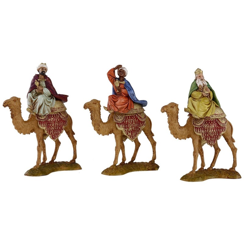 Tres Reyes Magos en camello serie 10 cm Landi Moranduzzo Mundo