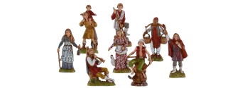 8 Statuine per presepe Landi Moranduzzo cm 8