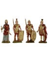 Conjunto de 3 soldados y Rey Herodes de 10 cm Landi Moranduzzo Mondo Presepi