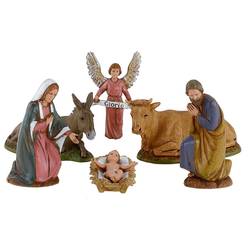 Natividad 6 sujetos serie 10 cm Landi Moranduzzo Mondo Presepi