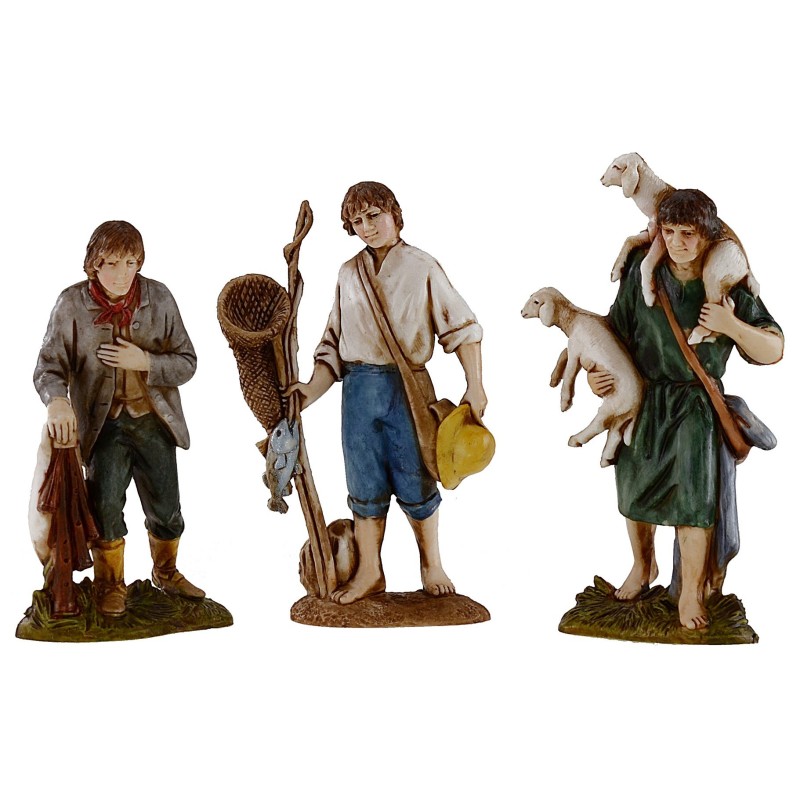 Conjunto de 3 estatuas de 10 cm Landi Moranduzzo Mundo Pesebres