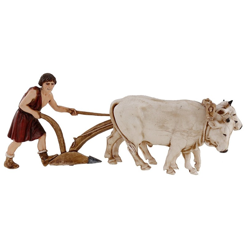 Campesino con arado serie 10 cm Landi Moranduzzo Mondo Presepi