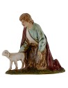 Shepherd caressing the lamb 10 cm series Landi Moranduzzo