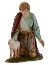 Shepherd caressing the lamb 10 cm series Landi Moranduzzo