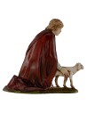 Shepherd caressing the lamb 10 cm series Landi Moranduzzo