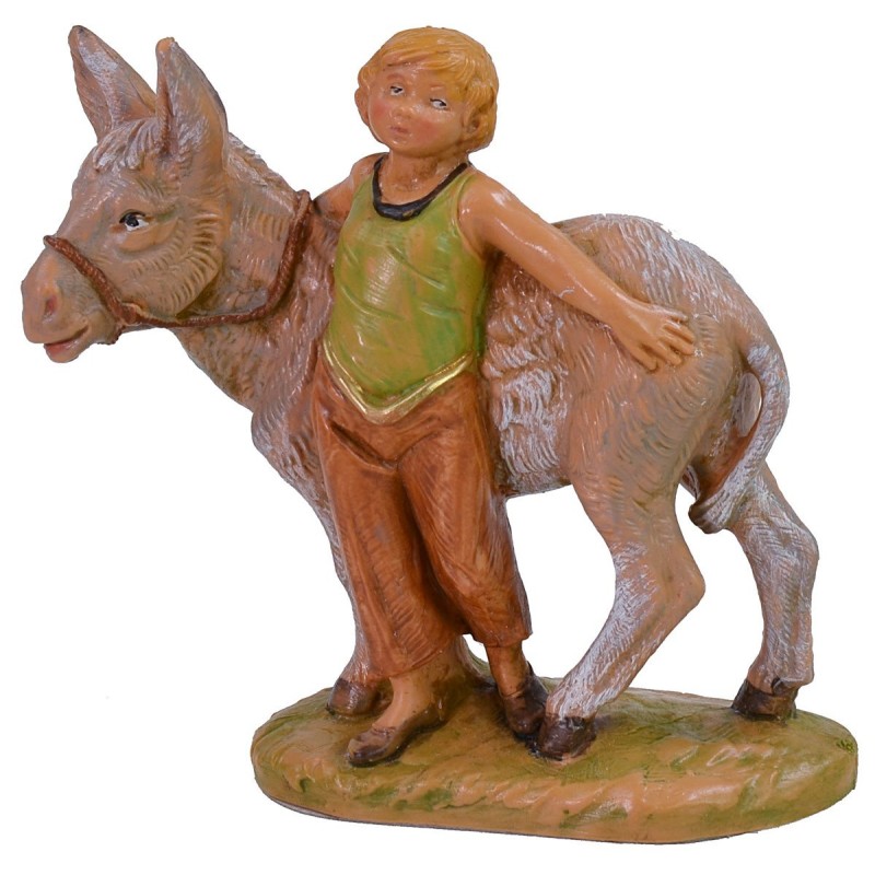 Niño con burro serie 12 cm Fontanini | Mundo Pesebres