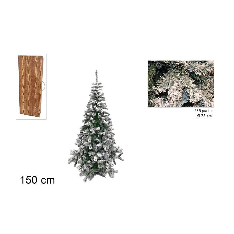 Albero Lapponia innevato a 258 punte cm 150h