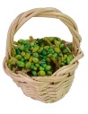 Cesta de mimbre con aceitunas cm ø 2,5x3 h cesta con naranjas