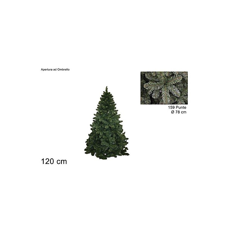 Albero di Natale delle pianelle a 159 punte cm 120h