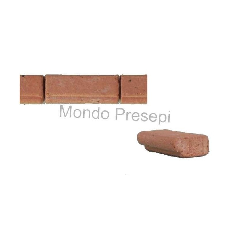 Mensolinas de 9x24 mm en terracota, 40 uds ladrillos de terracota