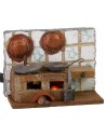 Cocina con fuego funcionando cm 5,5x2,5x4,5 h estatuas, corriente