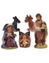 Natividad 5 figuras en resina serie 7 cm serie, resina, base