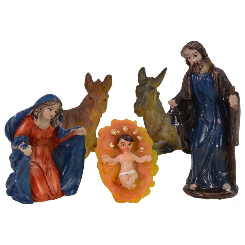 Natividad 5 figuras serie 8 cm en resina | Mundo Belenes