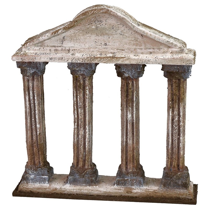 Colonnade with rounded triangular pediment, 21x5x22 cm h