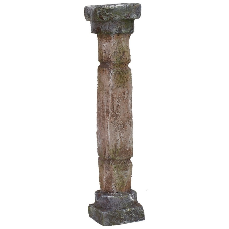 Colonna dorica con due intarsi cm 3x3x15 h