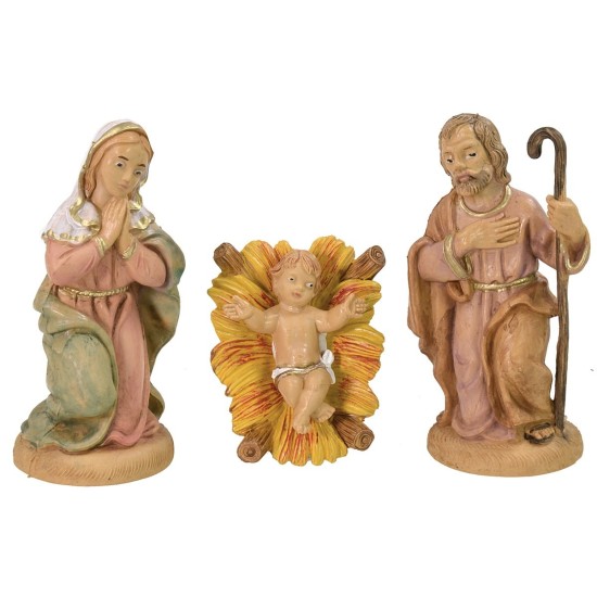 Natividad 3 piezas serie lux 12 cm en PVC Mondo Presepi