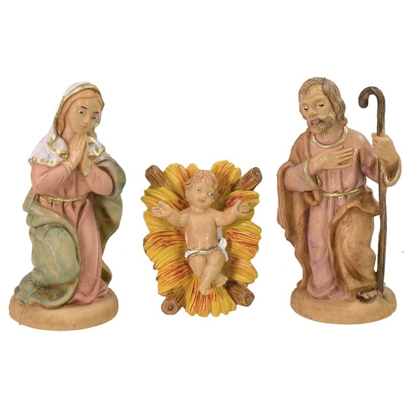 Natività 3 pezzi serie lux 12 cm in pvc